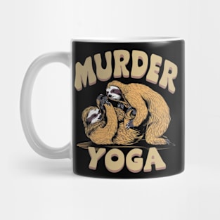 Funny Murder Yoga Ju-Jitsu Fighting Sloths Mug